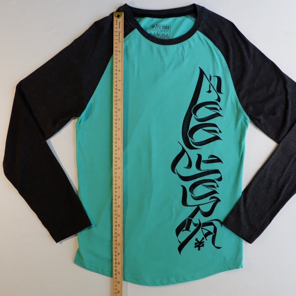 Zoo York Mens T Shirt Long Sleeves Size M Raglan - Picture 5 of 7